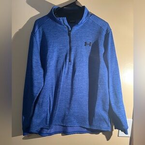 Men’s Under Armour Heathered Blue Long Sleeve Quarter Zip Size XL